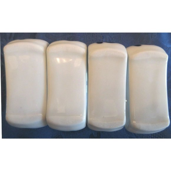 Set Of 4 Pier One 1 Imports Napkin Rings White Blue Butterflies Porcelain New - Picture 5 of 5